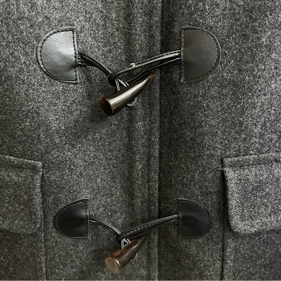 JCrew Hooded Wool Blend Pea Coat in Gray, Size 0P - Picture 4 of 10